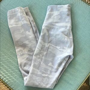 lululemon athletica light gray camouflage leggings